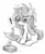 Size: 1280x1567 | Tagged: safe, artist:symbianl, oc, oc only, female, filly, glasses, monochrome, solo