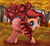 Size: 894x819 | Tagged: safe, artist:ailatf, pinkie pie, earth pony, pony, autumn, cute, detailed, diapinkes, featured image, female, happy, looking at you, mare, open mouth, raised leg, smiling, solo, underhoof
