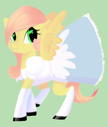 Size: 3000x3500 | Tagged: safe, artist:aaplepieeru, fluttershy, g4, clothes, dress, female, solo