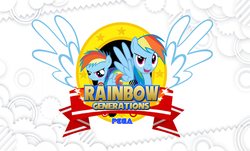 Size: 1667x1009 | Tagged: safe, artist:flare-chaser, rainbow dash, g4, crossover, filly, parody, self ponidox, sonic generations, sonic the hedgehog, sonic the hedgehog (series), title screen, young