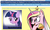 Size: 660x390 | Tagged: safe, idw, princess cadance, twilight sparkle, alicorn, pony, unicorn, derpibooru, g4, spoiler:comic, blushing, deeply intrigued cadance, female, looking at each other, mare, meme, meta, smiling