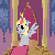 Size: 400x400 | Tagged: safe, artist:tomdantherock, derpy hooves, alicorn, pony, g4, animated, blinking, cute, derpabetes, derpicorn, ear flick, eye shimmer, female, muffin queen, plunger, plungercorn, plungicorn derpy, sitting, smiling, solo, spread wings, throne