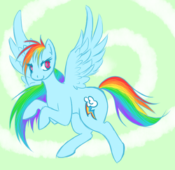 Size: 509x495 | Tagged: safe, artist:yuripaws, rainbow dash, g4, female, solo