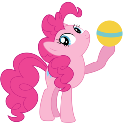 Size: 600x604 | Tagged: safe, pinkie pie, g4, it's about time, ball, female, simple background, solo, transparent background, vector