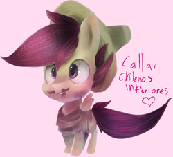Size: 1142x1039 | Tagged: safe, scootaloo, g4, female, solo, spanish