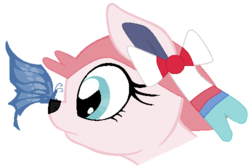 Size: 500x334 | Tagged: safe, artist:after-school, artist:limoncakemlp, butterfly, pony, sylveon, pokémon x and y, ponified, solo