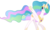 Size: 9898x6000 | Tagged: safe, artist:rolin11, princess celestia, alicorn, pony, g4, absurd resolution, female, jewelry, mare, regalia, simple background, solo, transparent background, vector