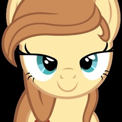 Size: 500x500 | Tagged: safe, oc, oc only, oc:cream heart, earth pony, pony, g4, bedroom eyes, black background, female, looking at you, mare, simple background, smiling, solo