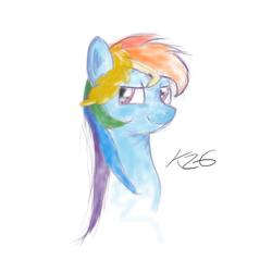 Size: 1000x998 | Tagged: safe, artist:komodo26, rainbow dash, g4, female, portrait, solo