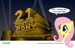 Size: 2500x1595 | Tagged: safe, fluttershy, g4, 20th century fox, logo, parody, ponified