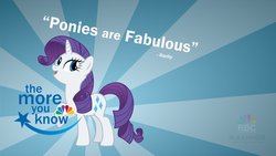 Size: 1920x1080 | Tagged: safe, artist:axemgr, rarity, g4, female, logo, nbc, parody, solo, the more you know