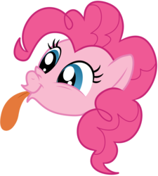 Size: 1185x1319 | Tagged: safe, artist:axemgr, pinkie pie, earth pony, pony, g4, season 1, the ticket master, cute, diapinkes, female, funny, funny face, head, mare, pinkie being pinkie, silly, silly face, simple background, solo, tongue out, transparent background, vector