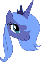 Size: 1234x1859 | Tagged: safe, artist:axemgr, princess luna, g4, female, portrait, s1 luna, simple background, solo, transparent background, vector