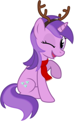 Size: 2871x4661 | Tagged: safe, artist:axemgr, amethyst star, sparkler, pony, unicorn, g4, female, mare, simple background, solo, transparent background, vector, wink