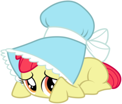 Size: 2717x2325 | Tagged: safe, artist:axemgr, apple bloom, g4, bonnet, female, simple background, solo, transparent background, vector