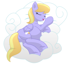 Size: 12000x10800 | Tagged: safe, artist:xniclord789x, cloud kicker, pegasus, pony, g4, absurd resolution, butt, cloud, cutie mark, eyes closed, female, hooves, lying on a cloud, mare, on a cloud, on side, open mouth, plot, pregnant, simple background, sleeping, solo, transparent background, vector, wings