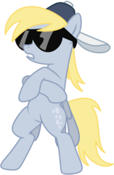 Size: 3083x4716 | Tagged: safe, artist:axemgr, derpy hooves, pony, g4, backwards ballcap, bipedal, female, hat, radicalness, simple background, solo, transparent background, vector