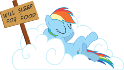 Size: 8000x4541 | Tagged: safe, artist:axemgr, rainbow dash, pegasus, pony, g4, absurd resolution, cloud, eyes closed, female, mare, simple background, solo, transparent background, vector