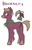 Size: 356x552 | Tagged: dead source, safe, artist:luvlymilk, oc, oc only, food pony, original species, blackberry, solo