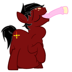 Size: 900x900 | Tagged: dead source, safe, artist:5weetooth, oc, oc only, earth pony, pony, belly, fetish, male, stallion, vore