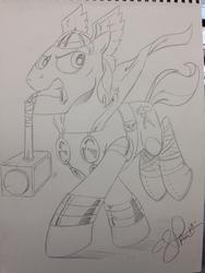 Size: 768x1024 | Tagged: safe, artist:andy price, pony, ponified, solo, thor, traditional art