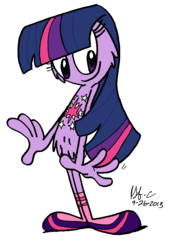 Size: 972x1420 | Tagged: safe, artist:spongefox, twilight sparkle, g4, crossover, female, solo, species swap, wander over yonder