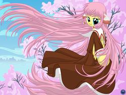 Size: 4500x3375 | Tagged: safe, artist:template93, fluttershy, g4, chii, chobits, crossover, female, high res, long mane, solo