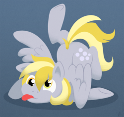 Size: 1200x1132 | Tagged: safe, artist:raygirl, derpy hooves, pegasus, pony, g4, cutie mark, female, hooves, lineless, mare, simple background, solo, tongue out, wings