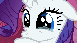 Size: 960x540 | Tagged: safe, screencap, rarity, sisterhooves social, animated, crying, eye shimmer, female, solo