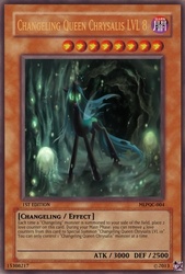 Size: 333x493 | Tagged: safe, queen chrysalis, changeling, g4, card, yu-gi-oh!