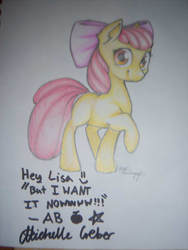 Size: 400x533 | Tagged: safe, artist:nessia, apple bloom, g4, female, solo