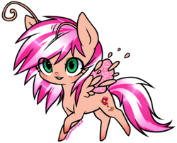 Size: 869x699 | Tagged: safe, artist:ponymonster, oc, oc only, oc:twinkie pie, flying, simple background, solo, transparent background