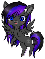 Size: 814x1059 | Tagged: safe, artist:ponymonster, oc, oc only, oc:darkrain, pegasus, pony, flying, simple background, solo, transparent background