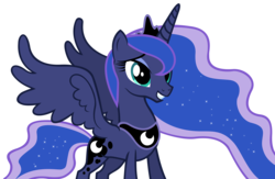 Size: 9188x6000 | Tagged: safe, artist:kiowa213, princess luna, g4, absurd resolution, female, simple background, smiling, solo, transparent background, vector