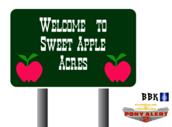 Size: 992x735 | Tagged: safe, artist:bb-k, command and conquer, crossover, red alert 2, sign, sweet apple acres