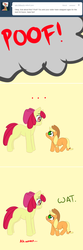 Size: 639x1926 | Tagged: safe, artist:nessia, apple bloom, applejack, g4, age regression, age swap, ask, hilarious in hindsight, role reversal, this apple bloom, tumblr, wat