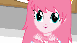 Size: 1280x720 | Tagged: safe, artist:mixermike622, oc, oc only, oc:fluffle puff, equestria girls, g4, animated, cute, excited, fluffy, gasp, solo