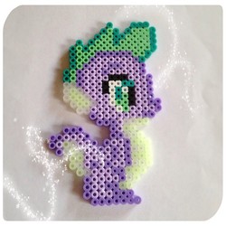 Size: 612x612 | Tagged: safe, spike, g4, craft, perler beads