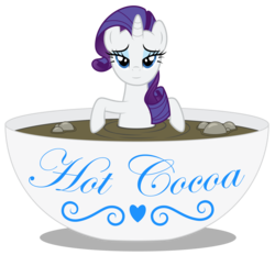 Size: 5384x5000 | Tagged: safe, artist:martinnus1, rarity, pony, unicorn, g4, absurd resolution, bedroom eyes, female, hot chocolate, looking at you, mare, marshmallow, micro, rarity is a marshmallow, simple background, smiling, solo, transparent background, vector