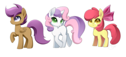 Size: 2087x951 | Tagged: safe, artist:haydee, apple bloom, scootaloo, sweetie belle, g4, cutie mark crusaders