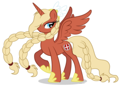 Size: 1024x739 | Tagged: safe, artist:littlehybridshila, oc, oc only, oc:valkyria, alicorn, pony, alicorn oc, alicornified, denmark, mascot, nation ponies, race swap, simple background, solo, transparent background