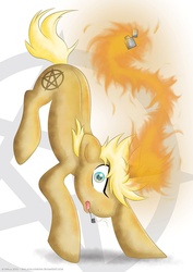 Size: 877x1240 | Tagged: safe, artist:littlehybridshila, pony, cigarette, crossover, hellblazer, john constantine, ponified, smoking, solo