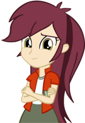 Size: 2320x3358 | Tagged: safe, normal norman, rainbow dash, equestria girls, g4, background human, clothes swap, crossed arms, female, palette swap, simple background, solo, transparent background, vector