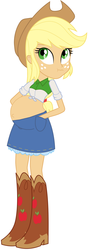 Size: 643x1808 | Tagged: safe, applejack, equestria girls, g4, belly button, female, pregnant, pregnant edit, pregnant equestria girls, scrunchy face, simple background, solo, teen pregnancy, vector, white background