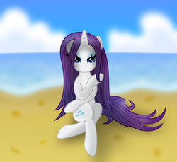 Size: 935x855 | Tagged: safe, artist:psyxofthoros, rarity, g4, .svg available, beach, female, hawaii, solo, vector, wet, wet mane, wet mane rarity