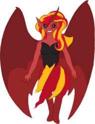 Size: 442x579 | Tagged: safe, artist:starry-seas, sunset shimmer, equestria girls, g4, female, simple background, solo, sunset satan, transparent background, vector