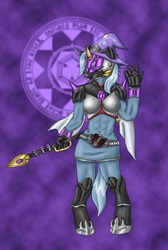 Size: 960x1425 | Tagged: safe, artist:kamenriderpegasus, trixie, anthro, unguligrade anthro, g4, crossover, female, hamel cane, hooves, kamen rider, kamen rider mage, kamen rider wizard, parody, solo