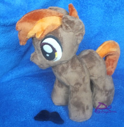 Size: 1552x1600 | Tagged: artist needed, safe, button mash, g4, auction, buttonbetes, cute, ebay, foal, irl, moustache, photo, plushie