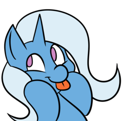 Size: 940x934 | Tagged: safe, artist:fauxsquared, trixie, pony, unicorn, g4, female, mare, solo, tongue out