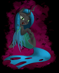 Size: 1990x2448 | Tagged: safe, artist:andergrin, queen chrysalis, changeling, changeling queen, g4, female, solo